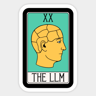 LLM Tarot Card - LLMs - Large Language Model - AI Sticker